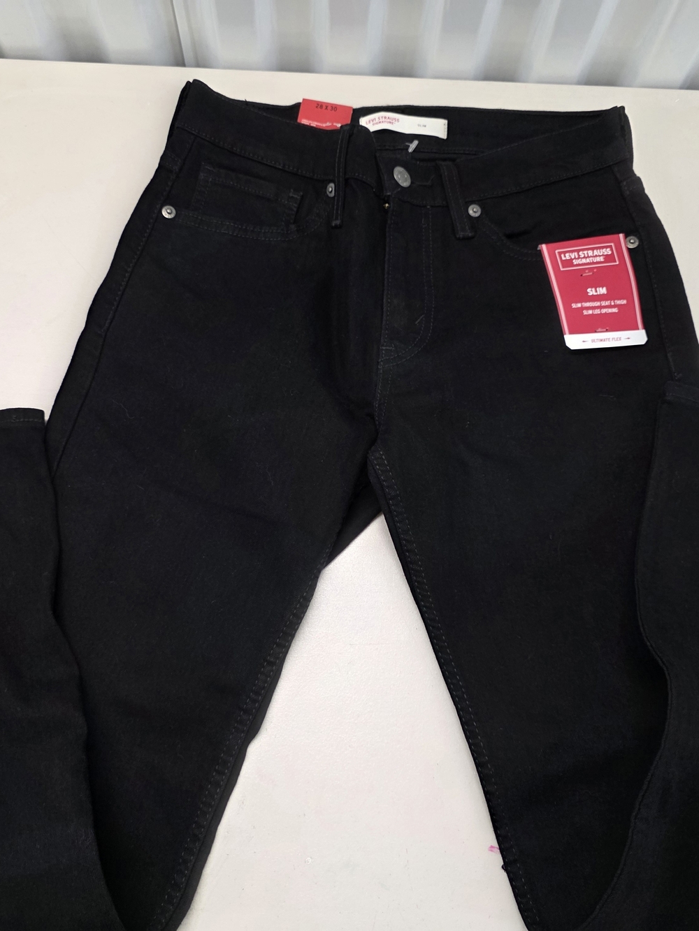 Levis Strauss Signature Slim Black Jeans Women's Size 28x30